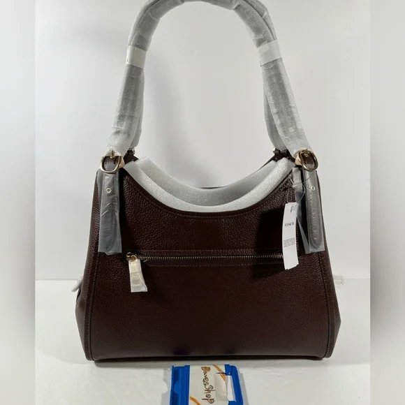 NWT Coach Erin Shoulder Bag In pebble Leather In Gold/Maple - Picture 7 of 7